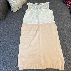 🌷🌷SPRING🌷🌷ASOS lace & cashmere mini dress knit sweetheart neckline sz 6